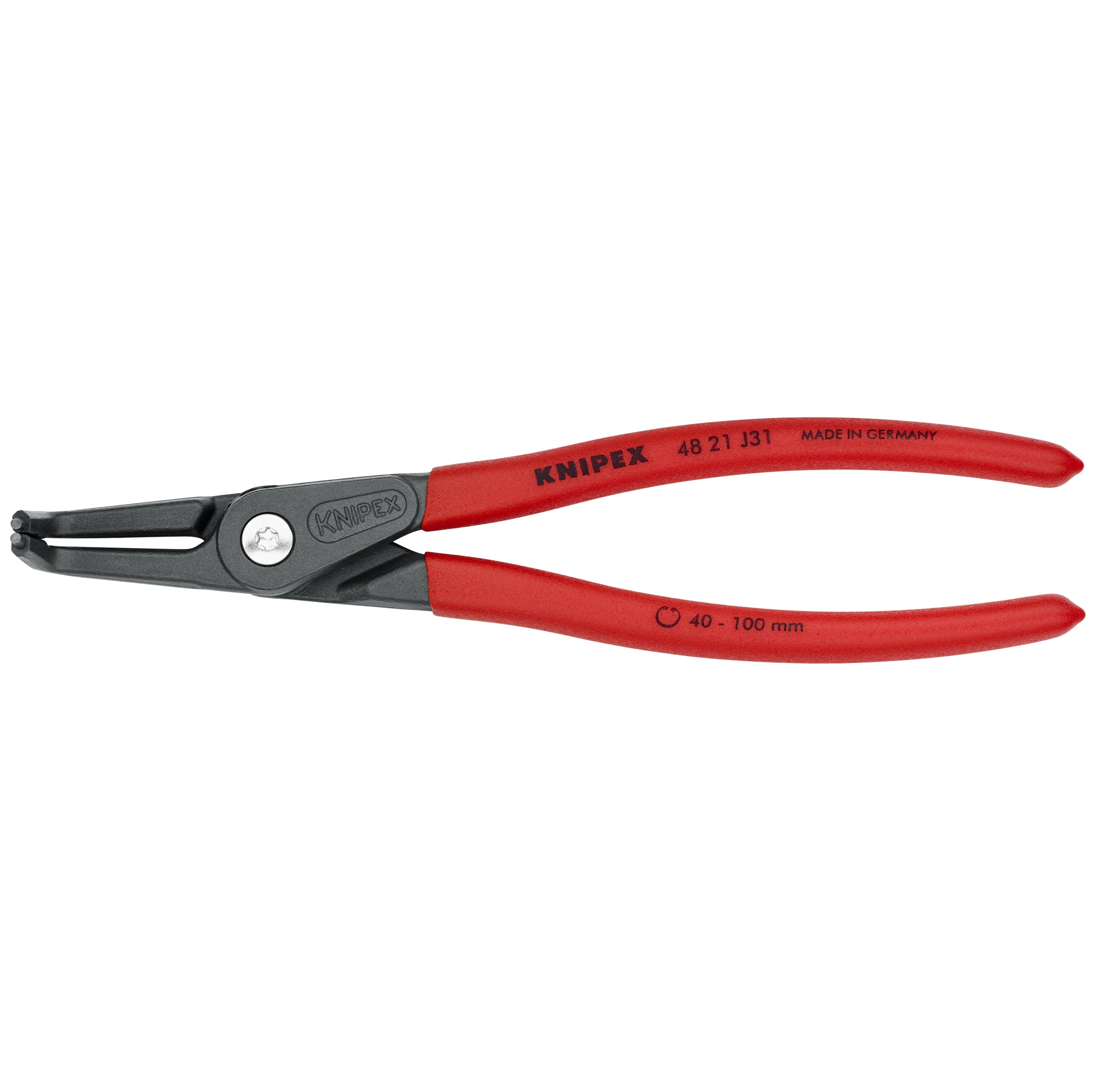 KNIPEX 4821J31 - 8 1/4" Internal 90° Angled Precision Snap Ring Pliers