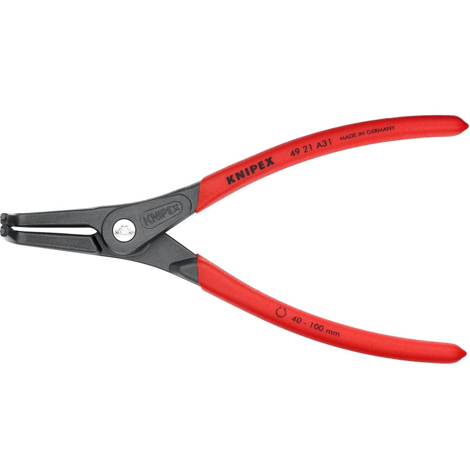 KNIPEX 4921A31 - 8 1/4" External 90° Angled Precision Snap Ring Pliers