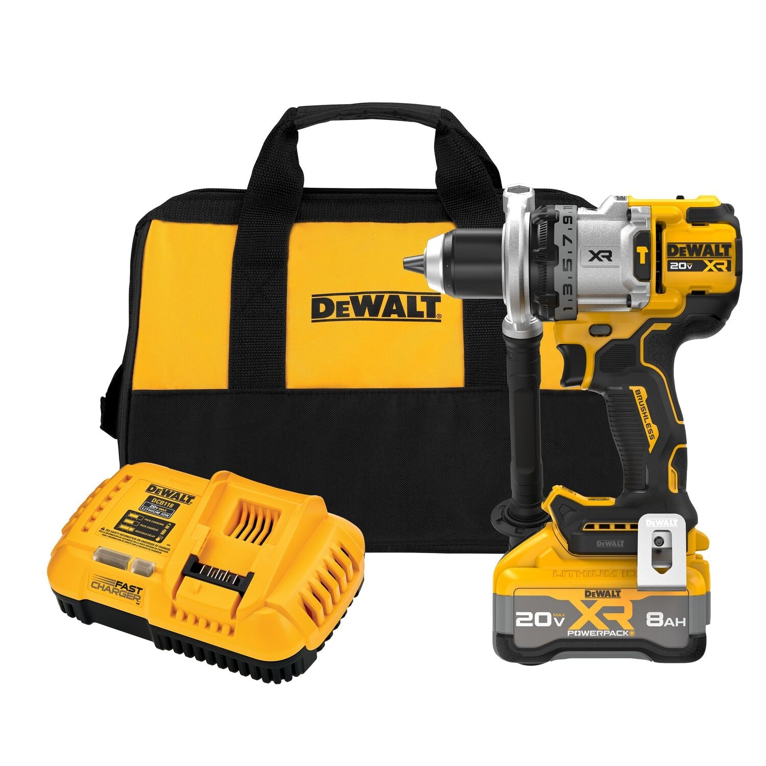 DEWALT DCD1007WW1-20V* XR Premium Hammer Drill Kit