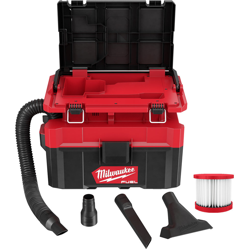 Milwaukee 0970-20 - M18 FUEL™ PACKOUT™ 2.5 Gallon Wet/Dry Vacuum - Wise Line Tools