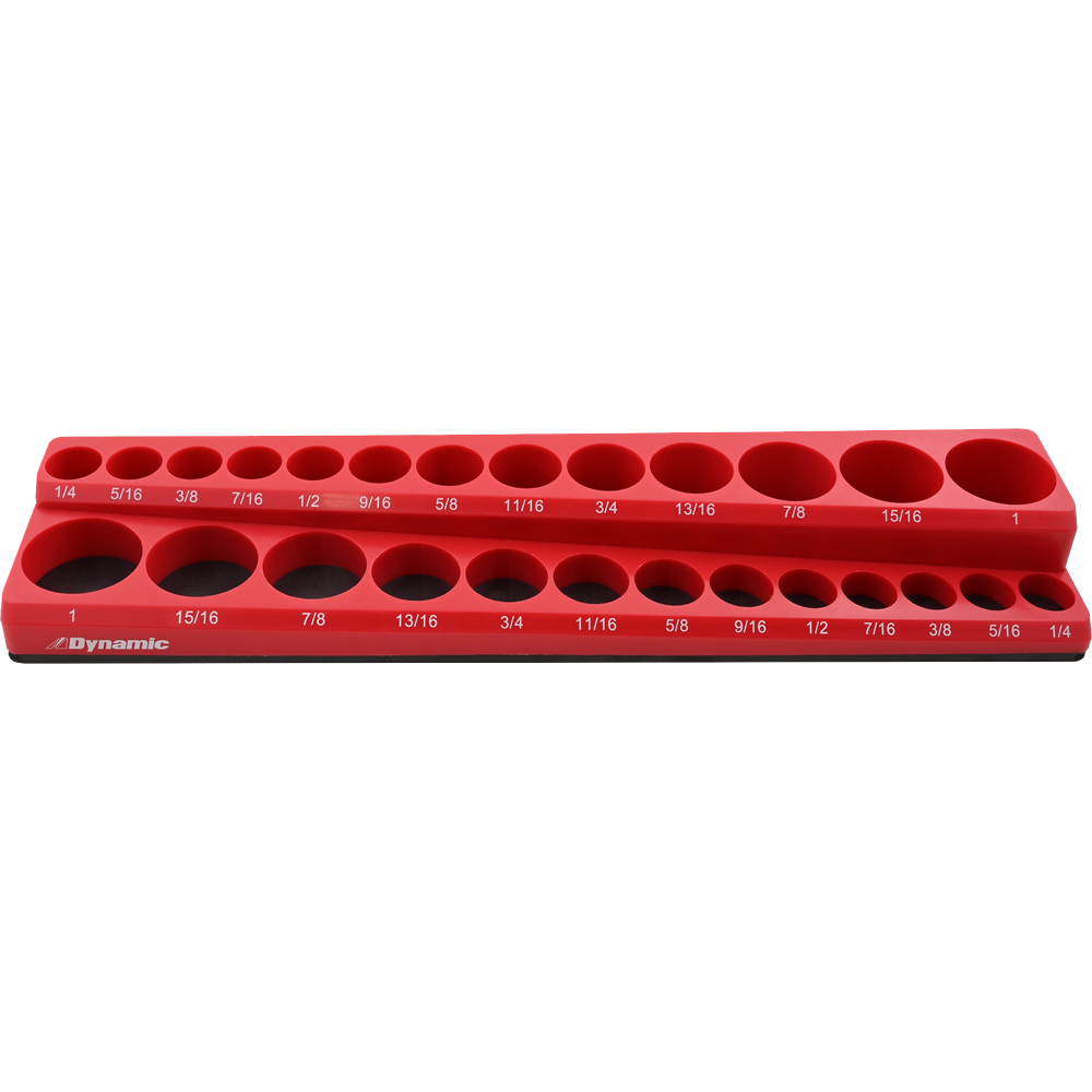 Dynamic Tools GT-D029002 -Dynamic Tools 3/8-in Drive Magnetic Organizer for 26 SAE Sockets - Wise Line Tools