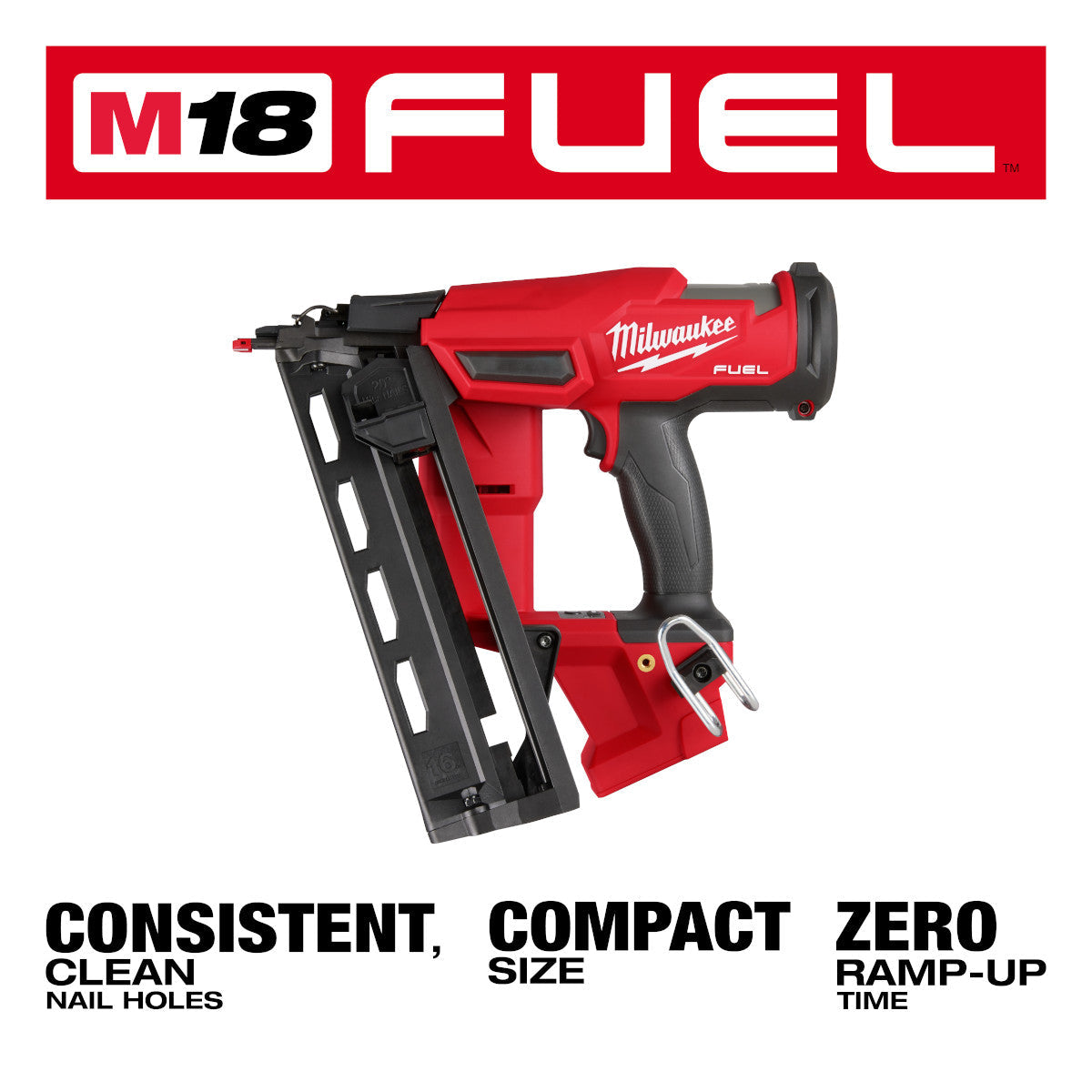 Milwaukee 2841-20 - M18 FUEL™ 16 Gauge Angled Finish Nailer - Wise Line Tools