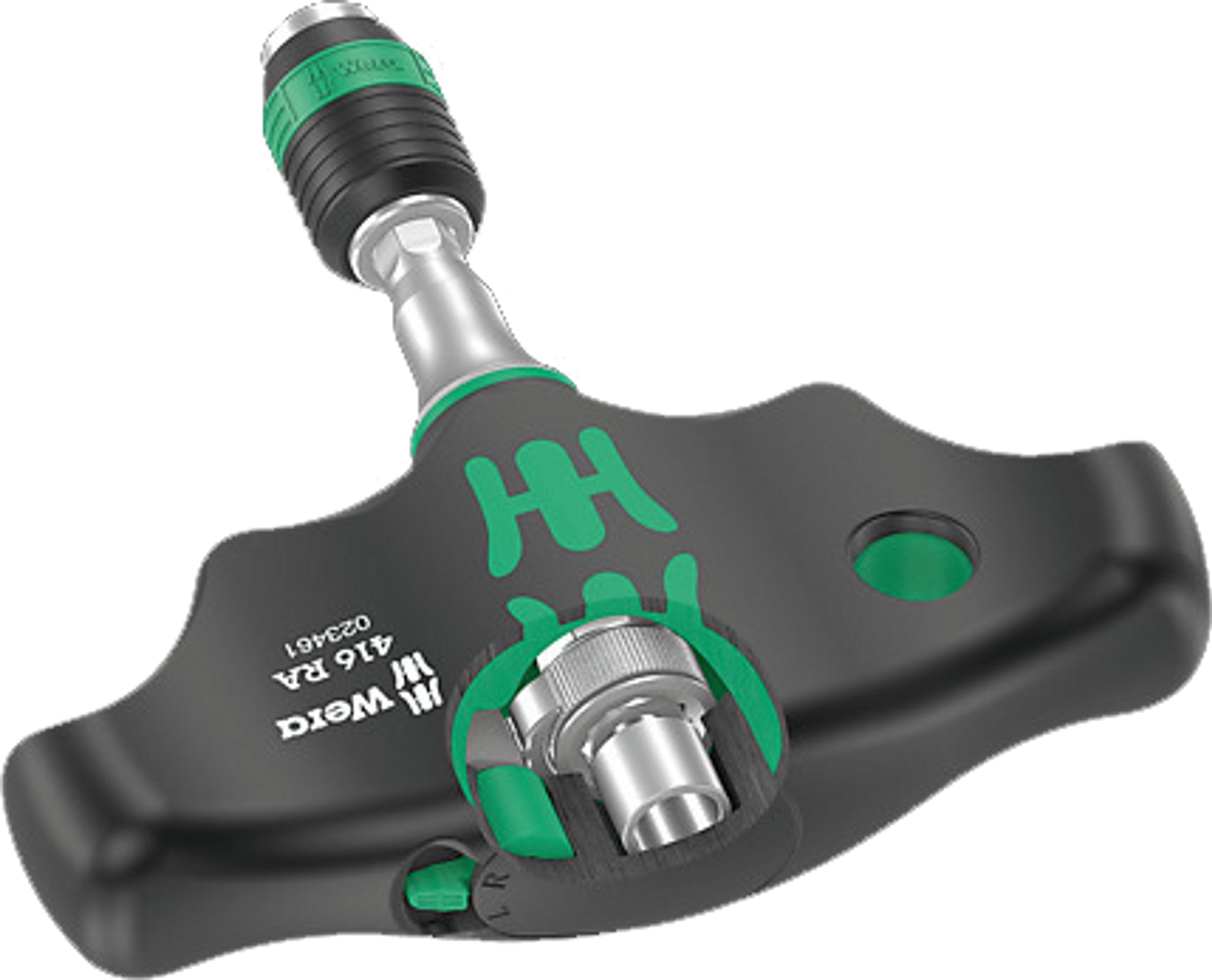 Wera 023461- 1/4" Hex Drive 416 RA T-Handle W/ Ratchet Function