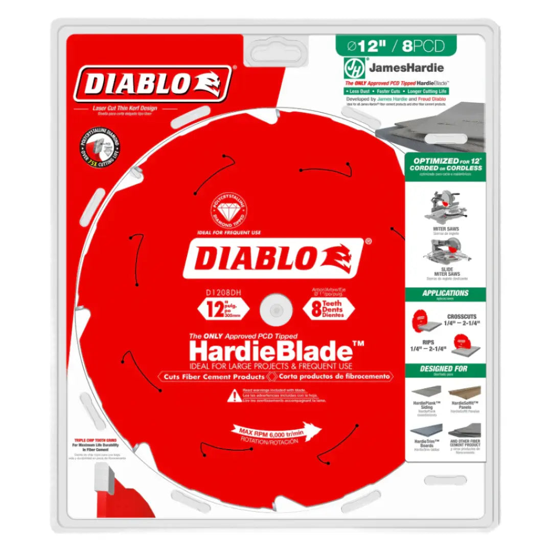 Diablo D1208DH - 12" 8T Fiber Cement Blade