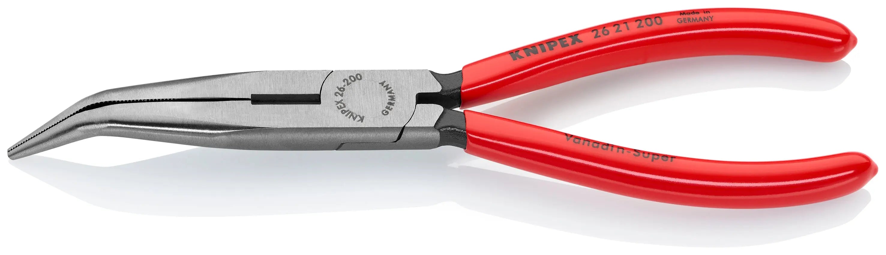 KNIPEX 2621200SBA - 8" Long Nose 40° Angled Pliers with Cutter