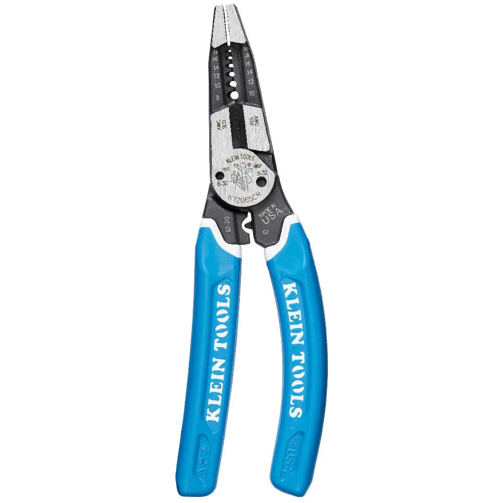 KLEIN KLE-K12065CR - Klein-Kurve® Heavy-Duty Wire Stripper / Cutter / Crimper Multi Tool, 8-20 AWG