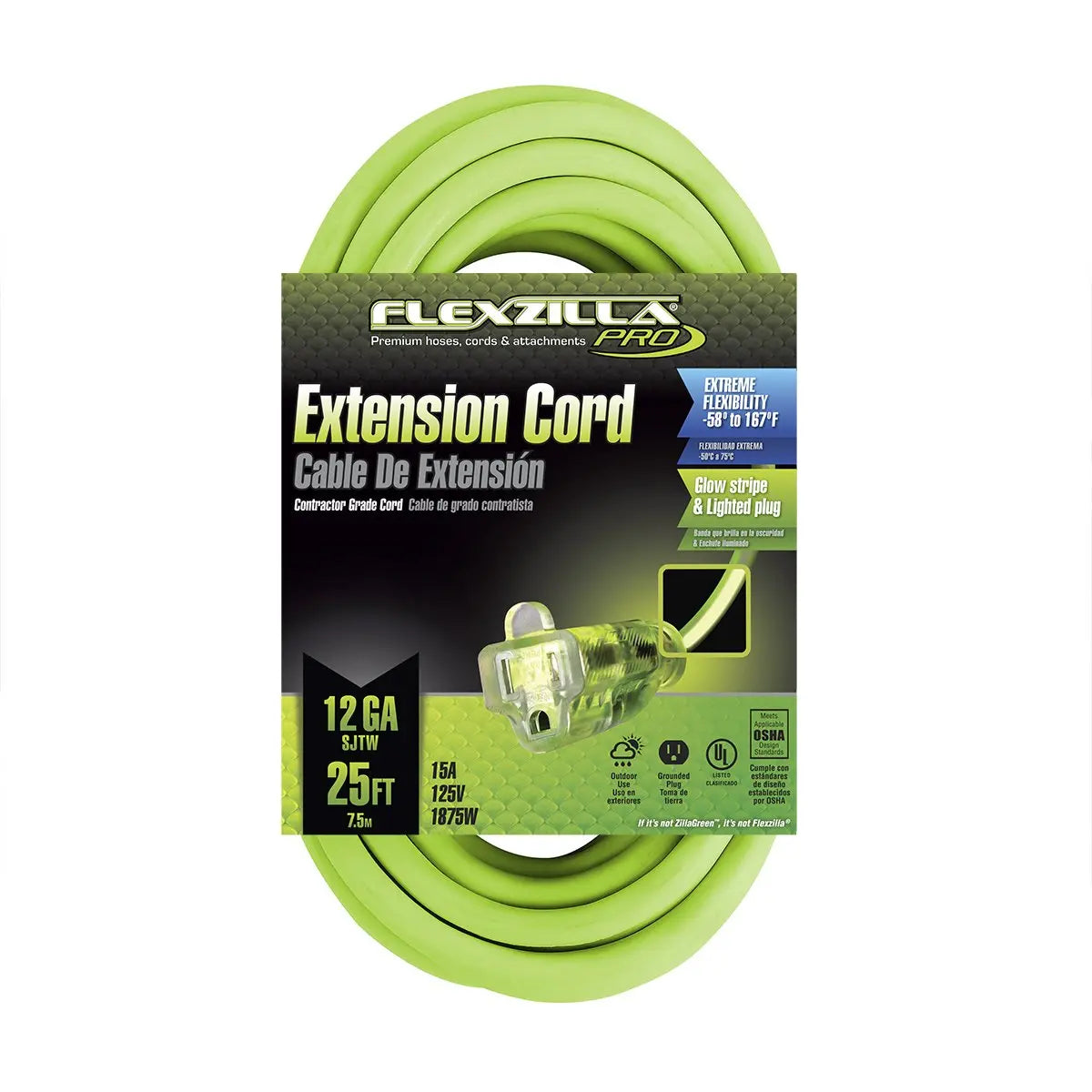 Flexzilla FZ512730 - Pro Extension Cord, 14/3, 50'