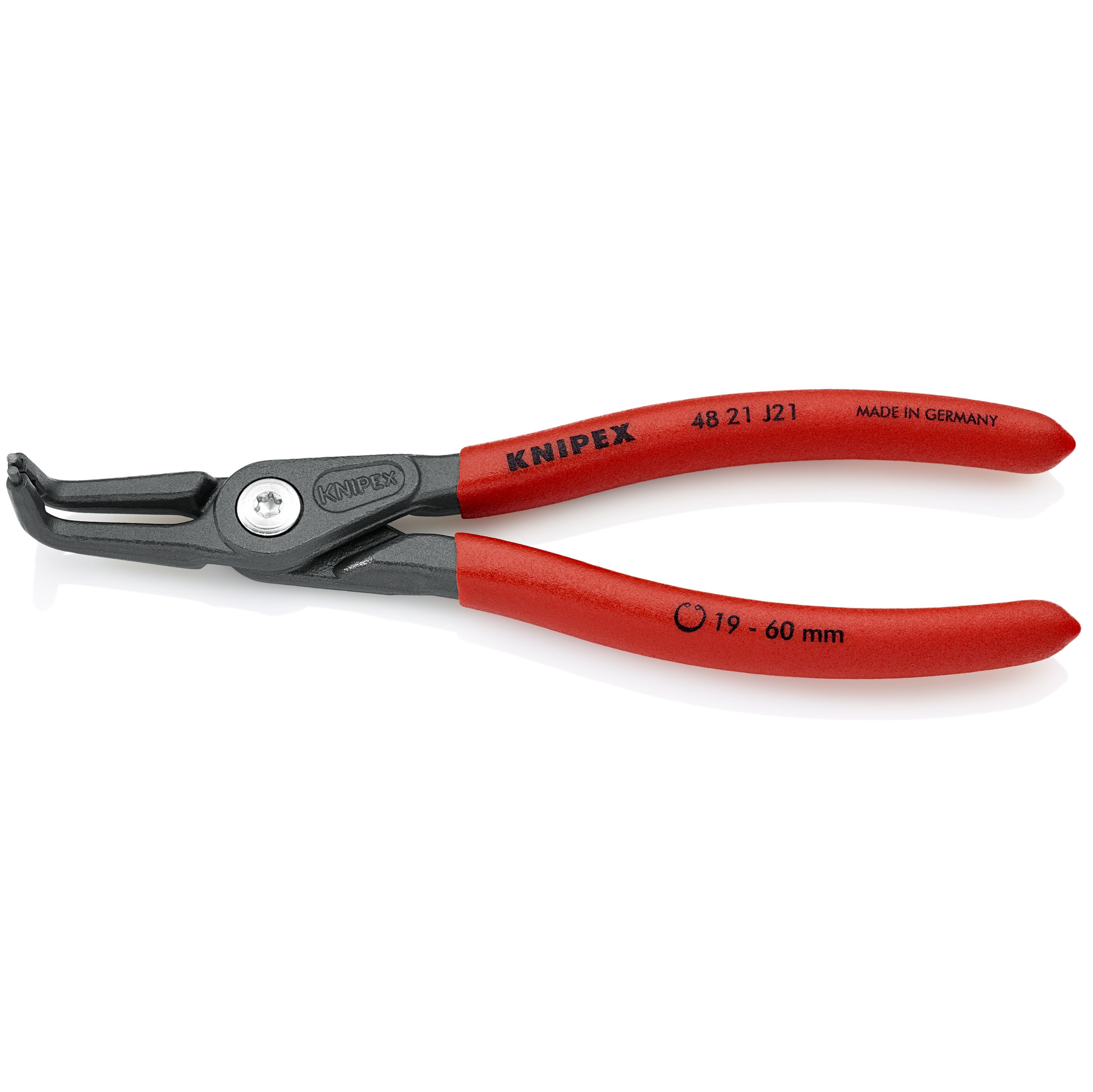 KNIPEX 4821J21 - 6 1/2" Internal 90° Angled Precision Snap Ring Pliers
