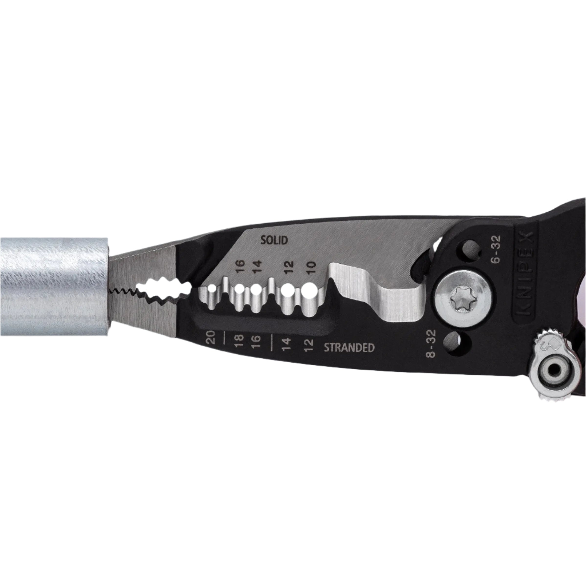 KNIPEX 13728SBA - 8" Forged Wire Stripper 20-10 AWG