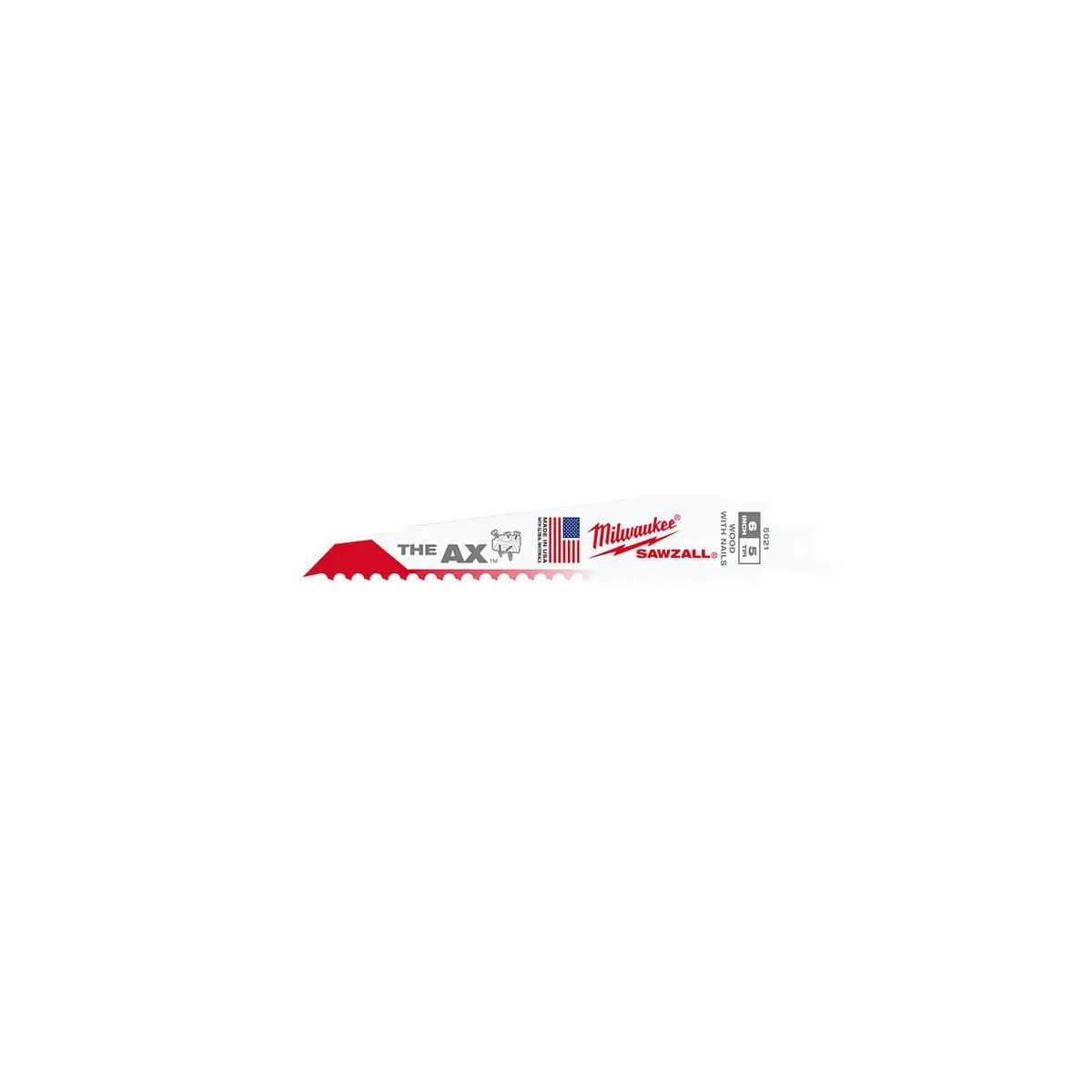 Milwaukee 48-00-5021 - 6" 5 TPI The Ax™ Sawzall® Blade (5 Pk)