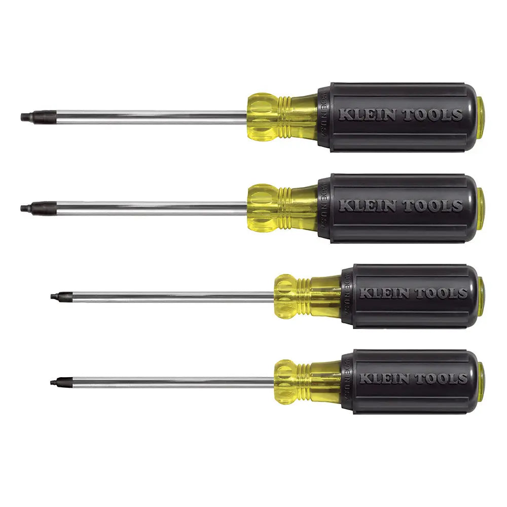 KLEIN KLE-85664 - Screwdriver Set, Square Recess, 4-Piece