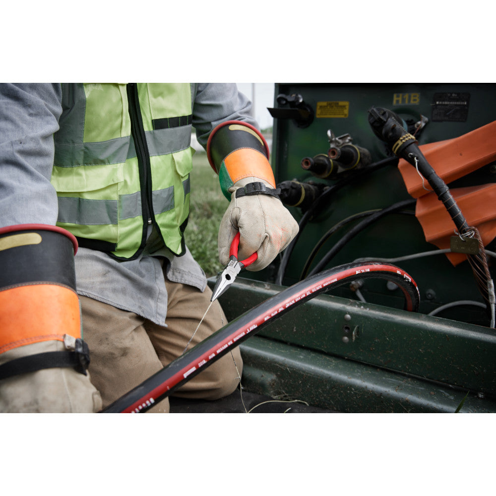 Milwaukee MT505 - 8" Long Nose Dipped Grip Pliers (USA) - Wise Line Tools