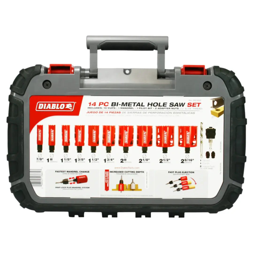 Diablo DHS14SGP - 14 Piece High Performance Hole Saw Set