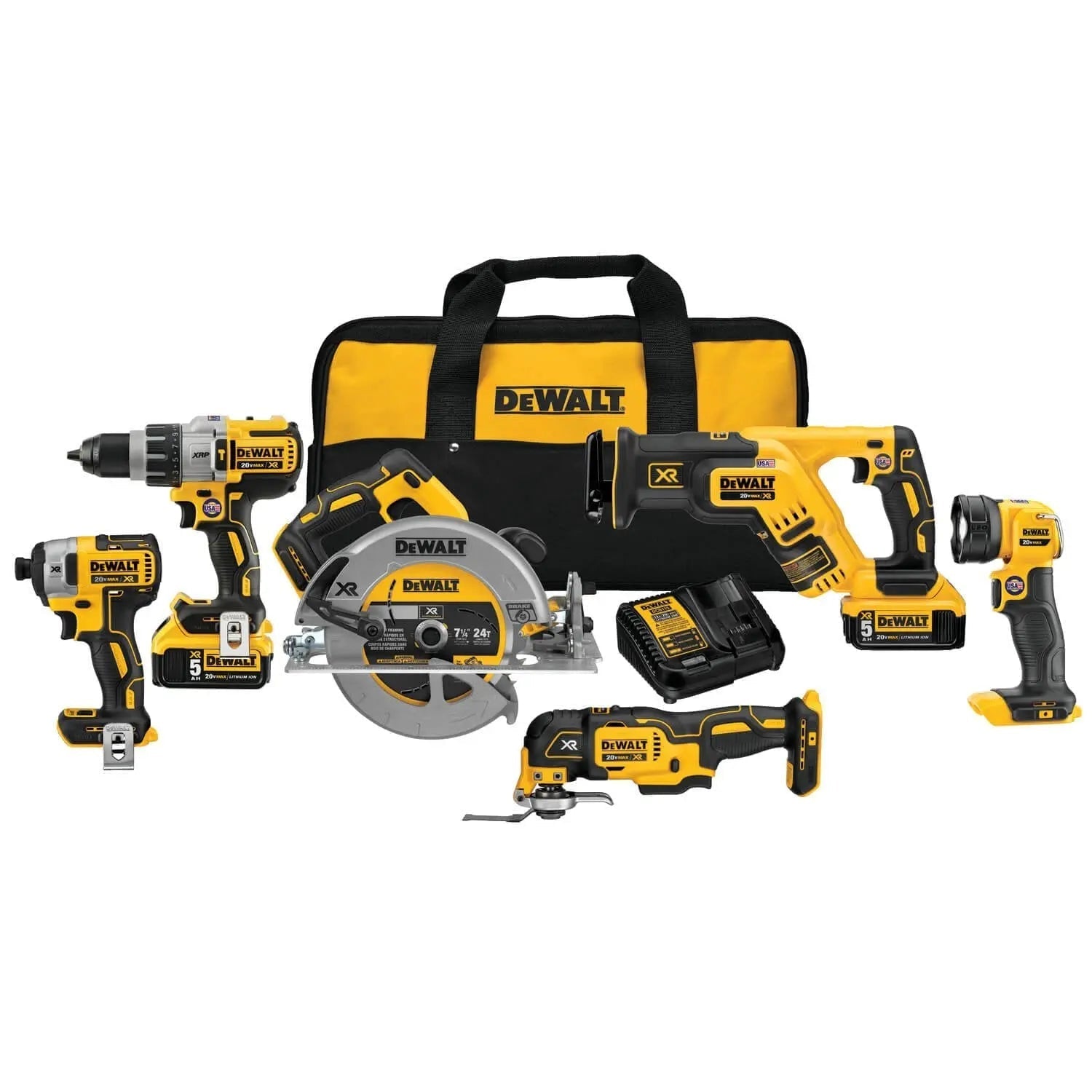 Dewalt DCK694P2- 20 V MAX* XR LI-ION 6 TOOL COMBO KIT