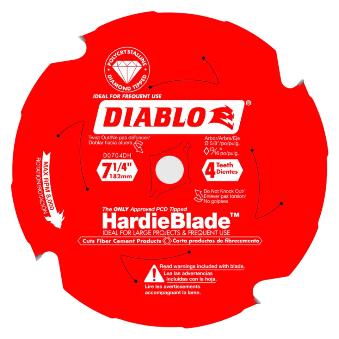 Diablo D0704DH - 7-1/4" 4T Fiber Cement Blade