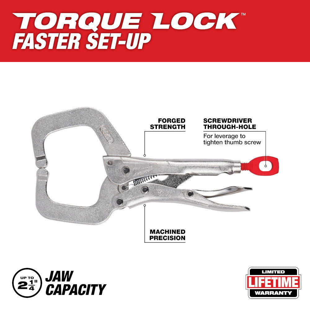 Milwaukee 48-22-3532 - 6 in. TORQUE LOCK™ Locking C-Clamp With Regular Jaws