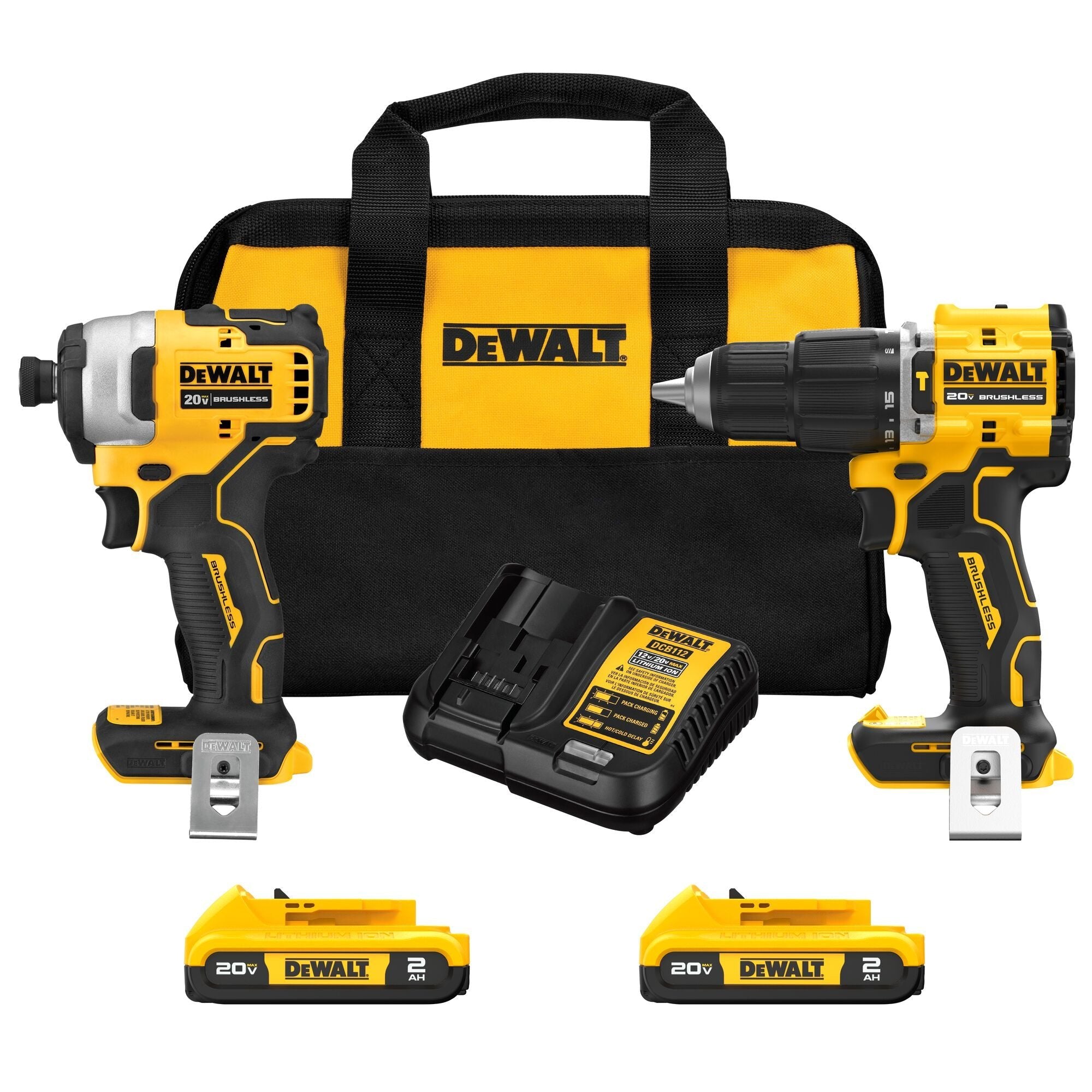 Dewalt DCK226D2 20V MAX ATOMIC Lithium-Ion Compact 1/2-inch Hammer Drill and Impact Driver Combo Kit (2-Tool)