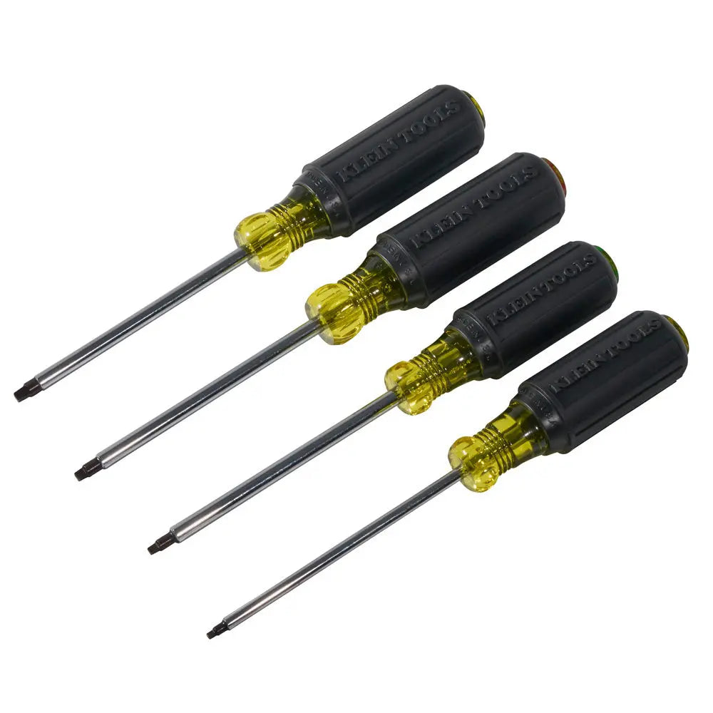 KLEIN KLE-85664 - Screwdriver Set, Square Recess, 4-Piece