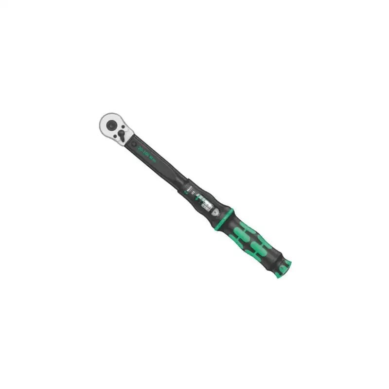Wera WER-075611 Click-Torque B 2 torque wrench with reversible ratchet, 3/8"" x 20-100 Nm", black/green