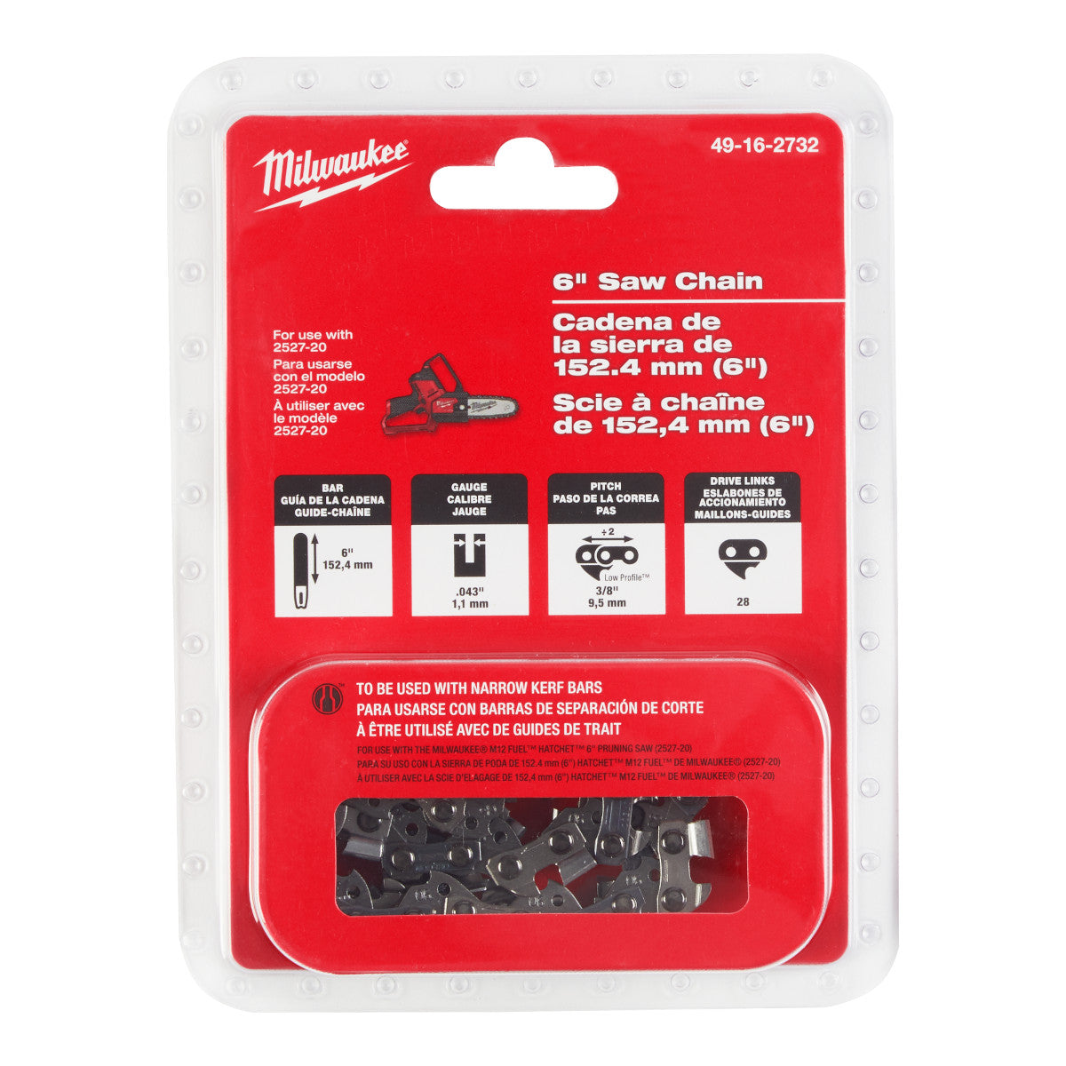 Milwaukee 49-16-2732 - 6 in. Saw Chain - Wise Line Tools