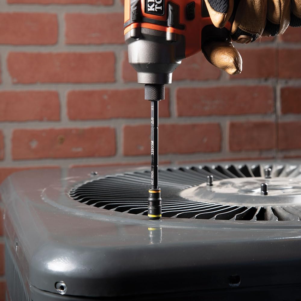 KLEIN KLE-32933M - 6-in-1 Metric Impact Socket Set, 3 Flip Sockets with 6 Metric Hex Sizes 7 mm to 14 mm