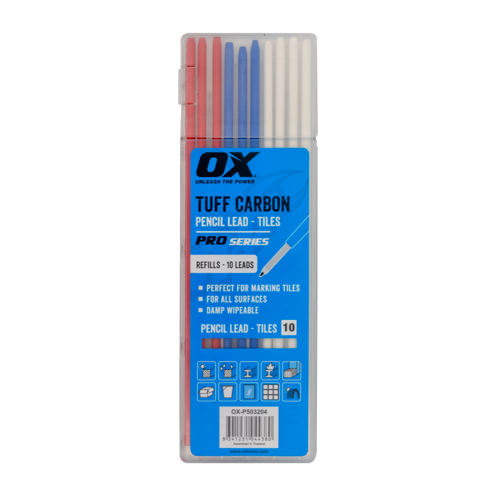 OX-P503204 - Pro Tuff Carbon Pencil Leads – Tile Lead | 10-Pack