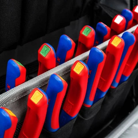 Knipex 00611001SBA - 10 Pc KNIPEXTEND ColorCoded Clips (Red, Blue, Yellow, Light Gray, Magenta)