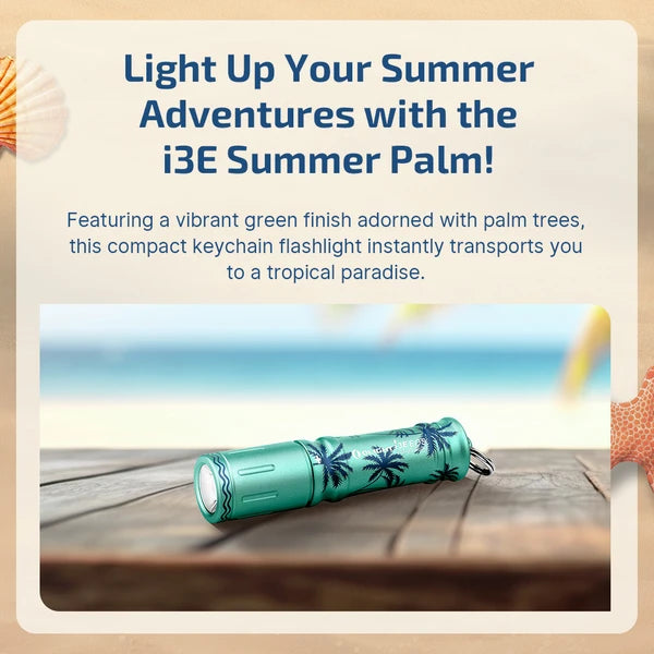 Olight i3E EOS Keychain Flashlight - Summer Palm