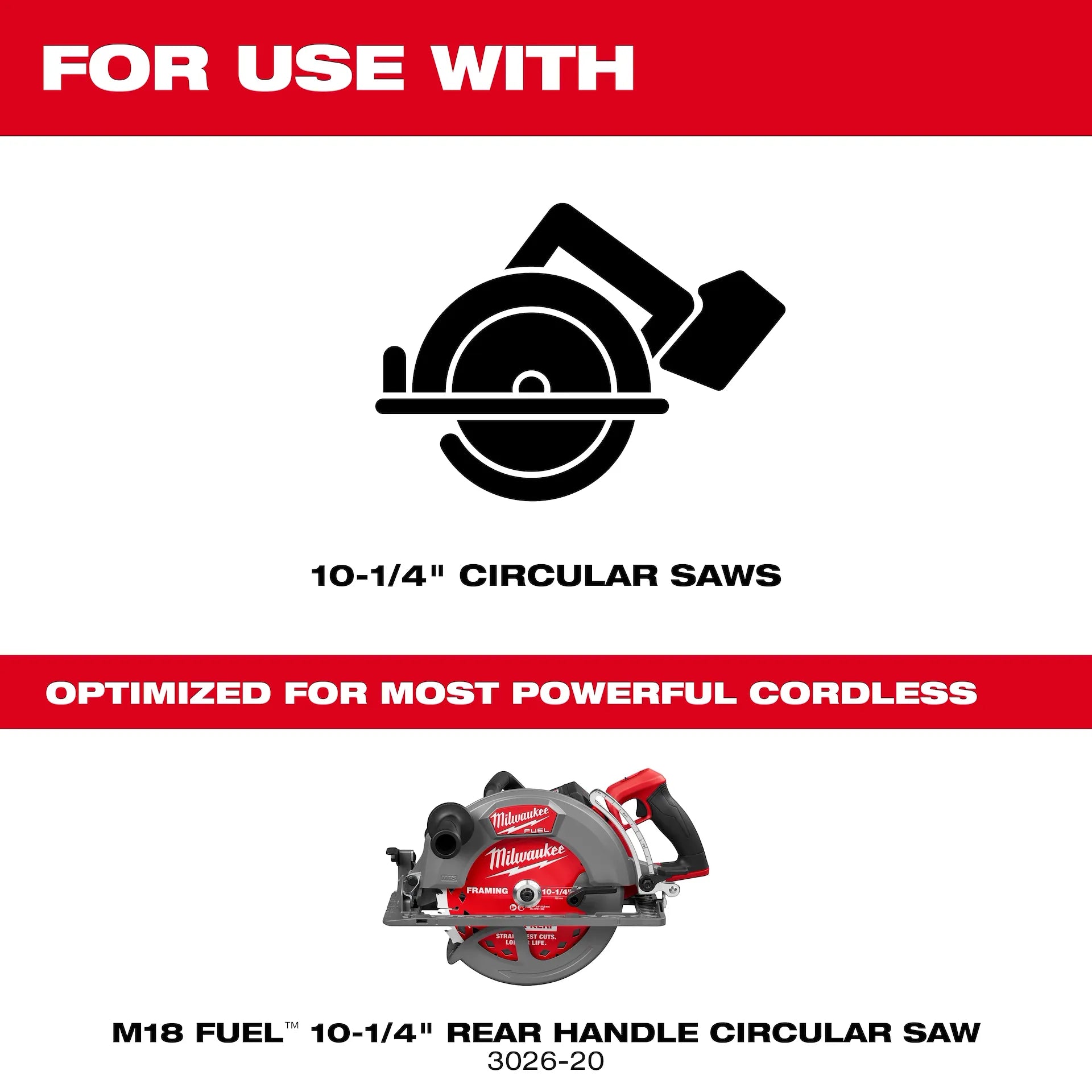 Milwaukee 48-40-1048 - 10-1/4” 28T Thick Kerf Framing Circular Saw Blade