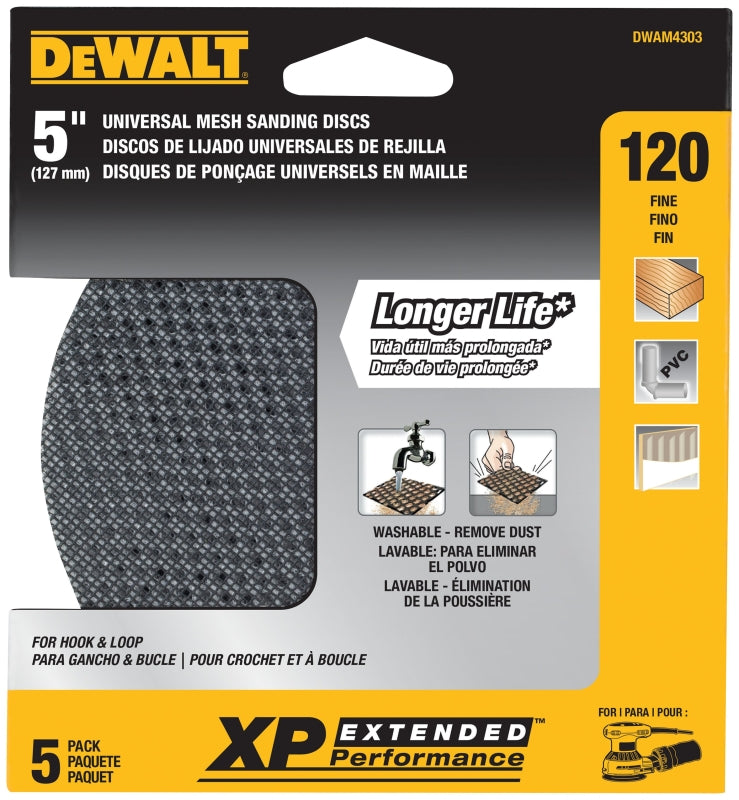 DEWALT DWAM4303 - DEWALT 120 Grit Mesh Random Orbit Disks (5 Sheets), 5" - Wise Line Tools