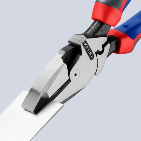 KNIPEX 09 12 240 - 9 1/2" High Leverage Lineman's Pliers New England with Fish Tape Puller & Crimper