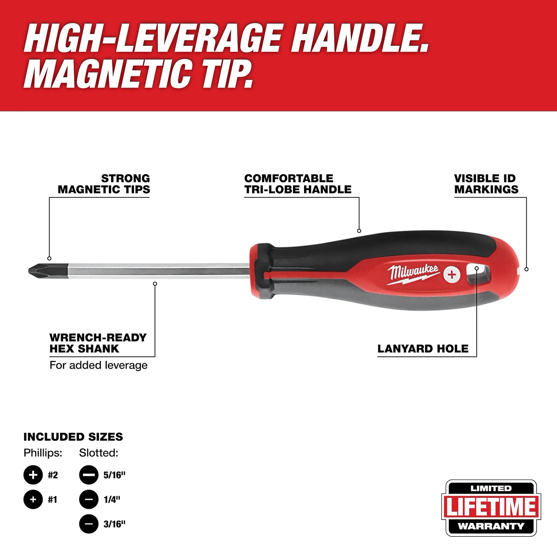 Milwaukee 48-22-2706 - 6pc Screwdriver Kit