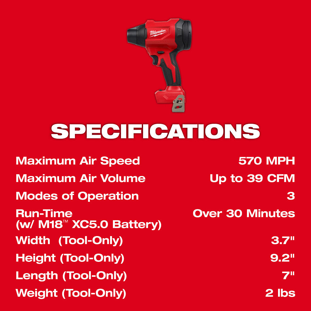 MILWAUKEE 0887-20 - M18™ Brushless Precision Blower MILWAUKEE