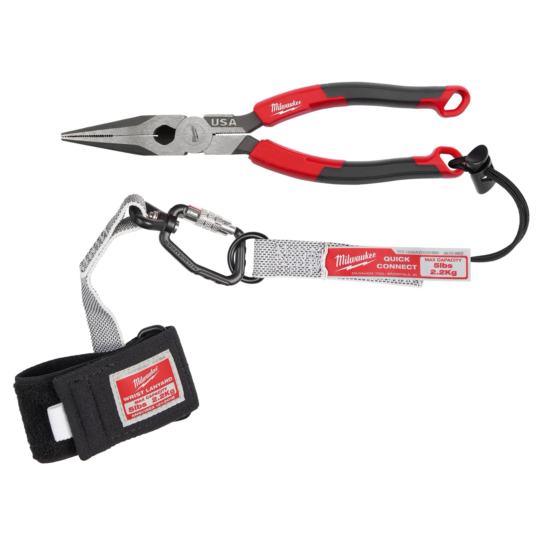 Milwaukee MT555 - 8" Long Nose Comfort Grip Pliers (USA)