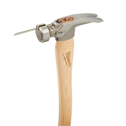Milwaukee 48-22-9419 - 19oz Milled Face Hickory Handle Framing Hammer