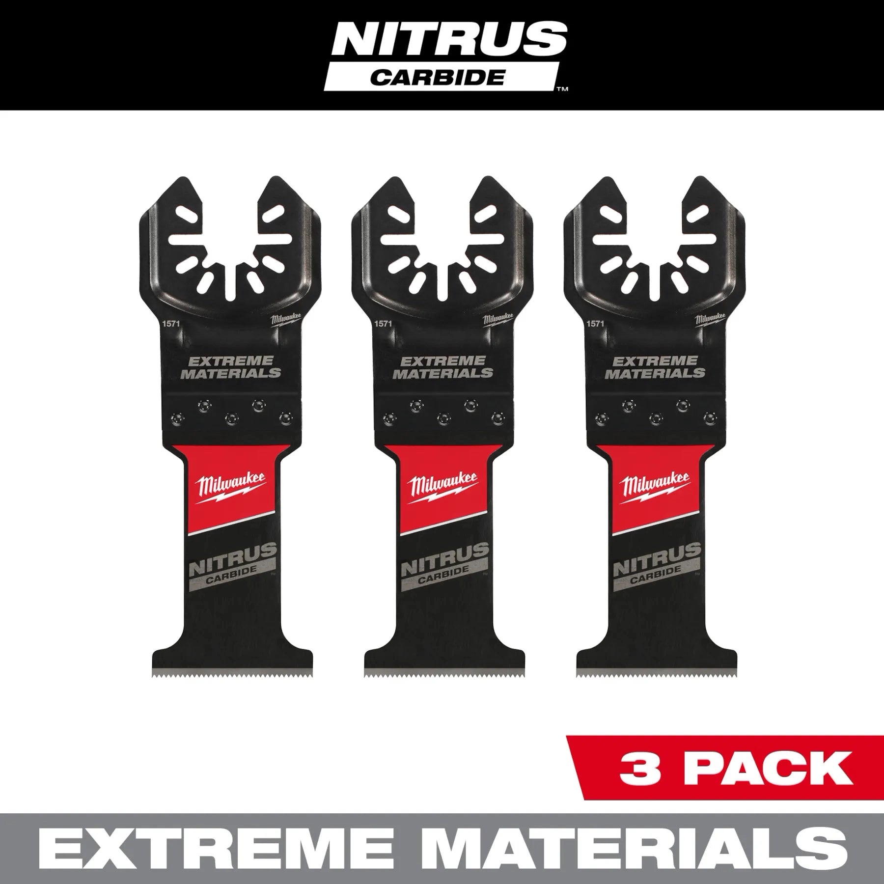 Milwaukee 49-25-1573 - NITRUS™ Carbide Extreme Materials Universal Fit Oscillating Multi-Tool Blades