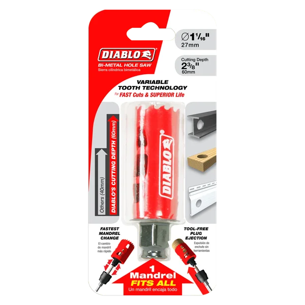 Diablo DHS1063 - 1-1/16" Bi-Metal Hole Saw