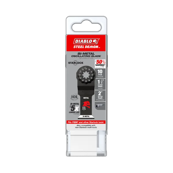 Diablo DOS125BF10 - 1-1/4" Steel Demon™ Starlock Bi-Metal Oscillating Blades for Metal (10-pk)