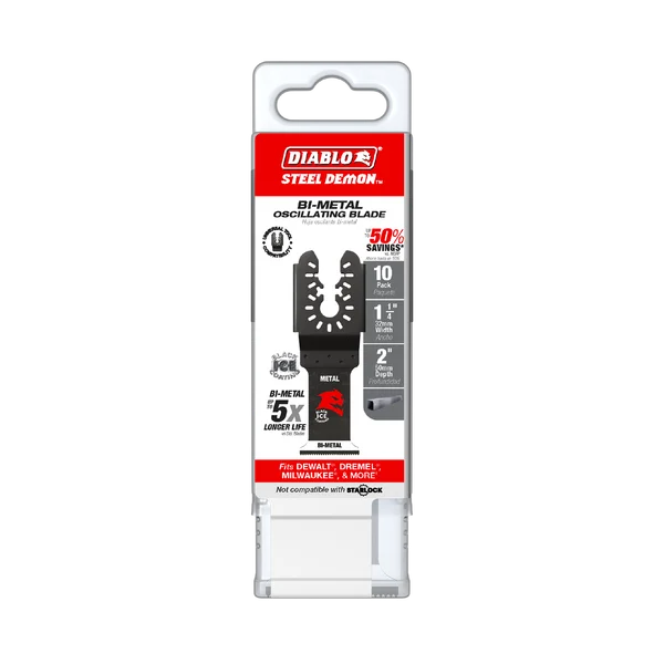 Diablo DOU125BF10 - 1-1/4" Steel Demon™ Universal Fit Bi-Metal Oscillating Blades for Metal (10-pk)