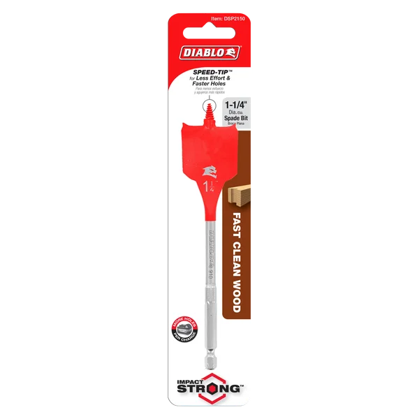 Diablo DSP2150 - 1-1/4" x 6" Spade Bit for Wood