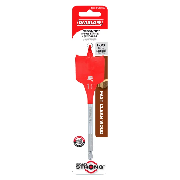 Diablo DSP2160 - 1-3/8" x 6" Spade Bit for Wood