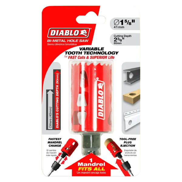 Diablo DHS1625 - 1-5/8" Bi-Metal Hole Saw