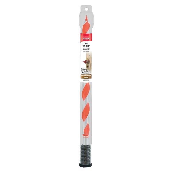 Diablo DAG3110 - 1" x 17-1/2" Auger Bit for Wood & Nail-Embedded Wood