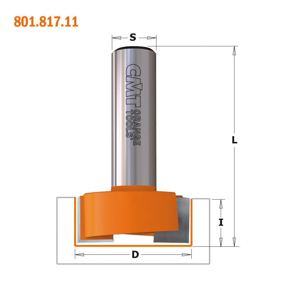CMT 801.190.11 - 1/4" Shank 3/4" D Mortising Router Bit