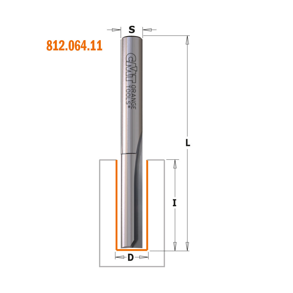 CMT 812.690.11 - 1/2" Shank 3/4" Long Series Straight Router Bit