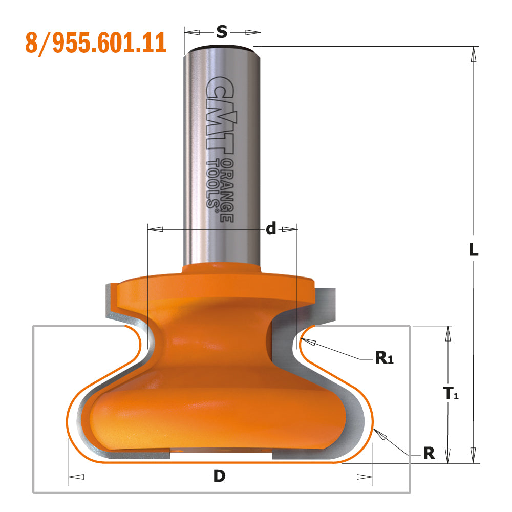CMT 855.601.11 - 1/2" Shank Finger Pull Bit