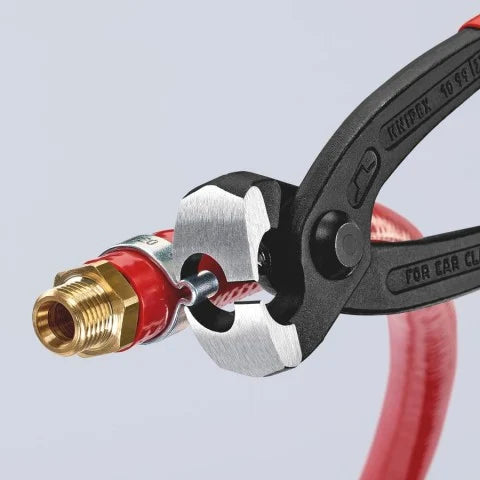 Knipex 1099I220SBA - 8 3/4" Ear Clamp Pliers with Front and Side Jaws