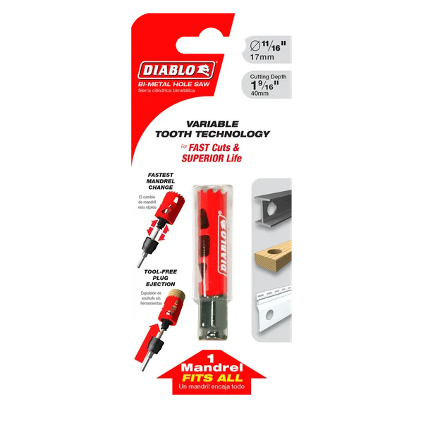 Diablo DHS0688 - 11/16" Bi-Metal Hole Saw