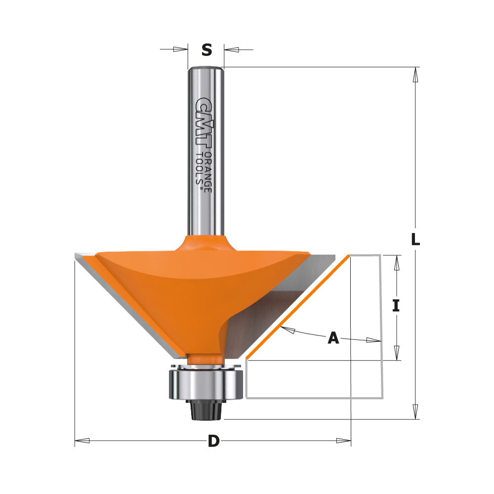 CMT 836.130.11 - 1/4" Shank Chamfer Router Bit