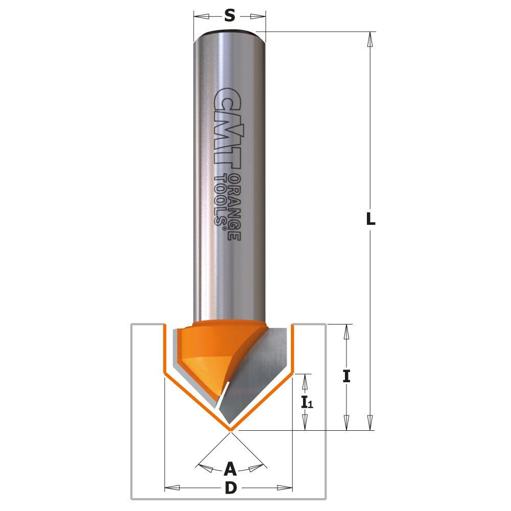 CMT 815.690.11 - 3/4" 90° V-Grooving Router BIt